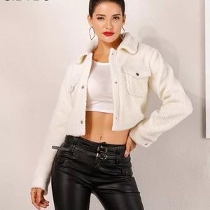 Winter Dreams Cropped Borg Jacket